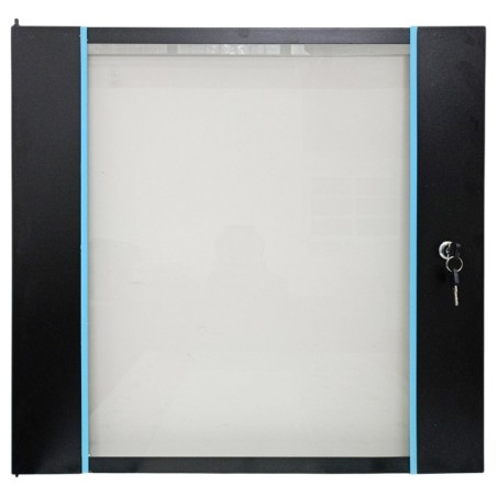 Porta in vetro temperato da 5 mm con serratura per armadio rack da 12U