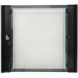 Porta in vetro temperato da 5 mm con serratura per armadio rack da 12U