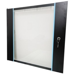 Porta in vetro temperato da 5 mm con serratura per armadio rack da 12U