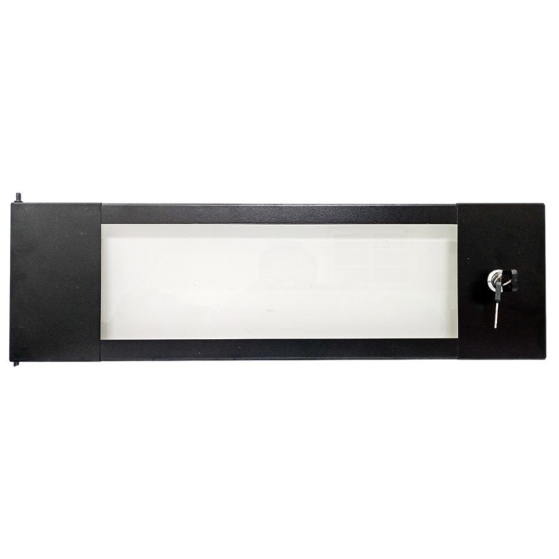 Porta in vetro temperato da 3 mm con serratura per armadio rack da 4U