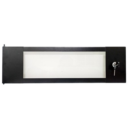 Porta in vetro temperato da 3 mm con serratura per armadio rack da 4U