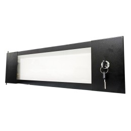 Porta in vetro temperato da 3 mm con serratura per armadio rack da 4U