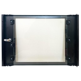 Porta in vetro temperato con serratura per armadio rack da 9U