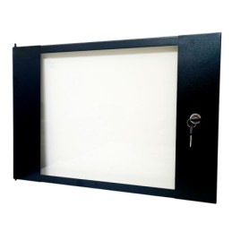 Porta in vetro temperato con serratura per armadio rack da 9U