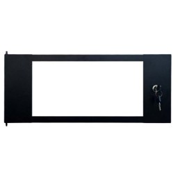 Porta in vetro temperato da 3 mm con serratura per armadio rack da 6U