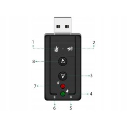 Adattatore audio USB 7.1 con ingresso jack per microfono e audio