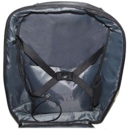 Zaino multifunzione antifurto imbottito con combinazione USB grigio-nero