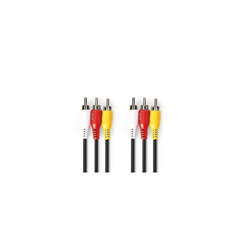 Cavo Video Composito 3x RCA maschio - 3x RCA maschio 2.0 m Nero