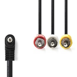Cavo AV maschio da 3,5 mm - 3x RCA maschio 2m Nero