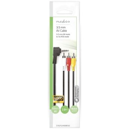 Cavo AV maschio da 3,5 mm - 3x RCA maschio 2m Nero