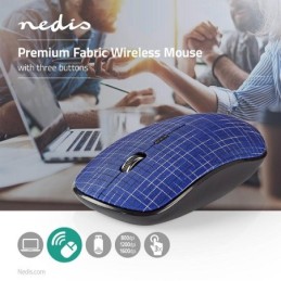 Mouse Wireless 3 pulsanti 1600 DPI Blu