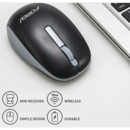 Mouse wireless 1200DPI nero 4 pulsanti