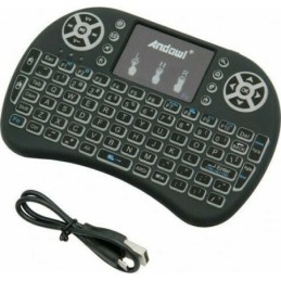 Mini Tastiera Wireless con touchpad per Smart Tv/PC/Console/Computer/Smartphone QY-K03