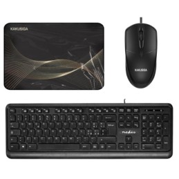Kit tastiera mouse e tappetino USB per PC ufficio e casa