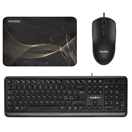 Kit tastiera mouse e tappetino USB per PC ufficio e casa