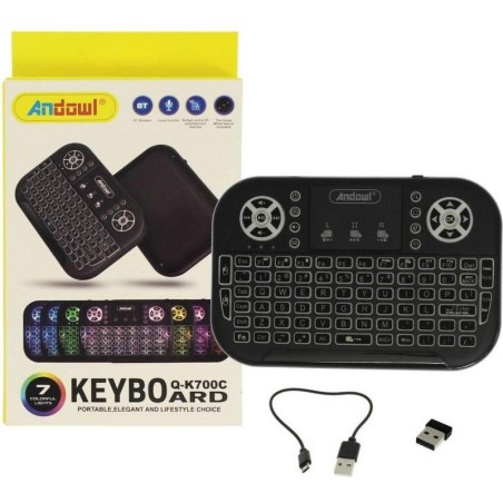 Mini tastiera wireless con touchpad e retroilluminazione