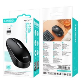 Mouse wireless 2.4G 1200 DPI nero KSC-877