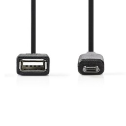 Cavo On-the-Go USB 2.0 Micro B maschio - A femmina 0.2 m Nero