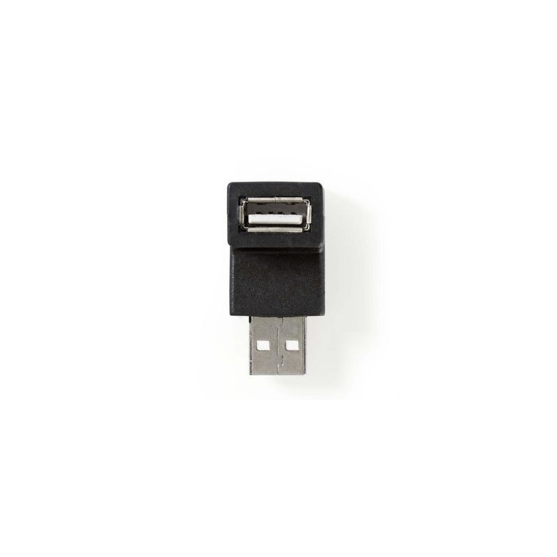 Adattatore USB 2.0 A maschio-A femmina Con angolo a 90° Nero