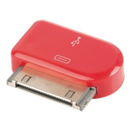 30-Pin Adapter Dock Apple 30-Pin-USB Micro B Femmina Rosso