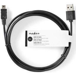 Cavo USB 2.0 A Maschio - Mini Maschio a 5 Pin 1m Nero