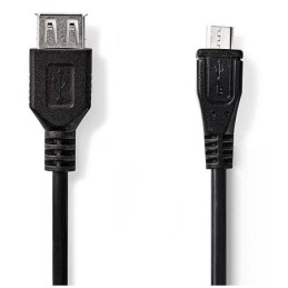 Cavo adattatore USB 2.0 femmina - microUSB 20cm