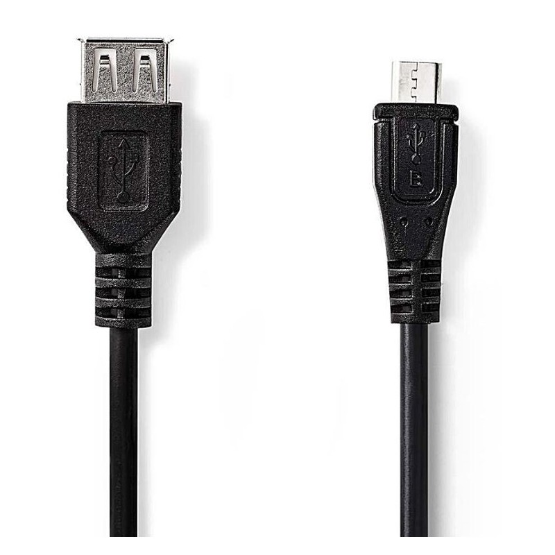 Cavo adattatore USB 2.0 femmina - microUSB 20cm