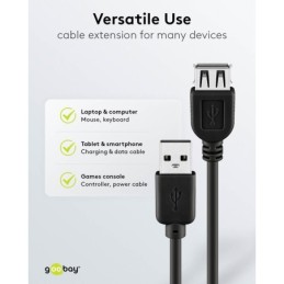 Cavo prolunga USB-A 3m nero USB 2.0 480 Mbit/s