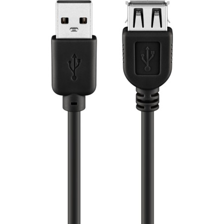Cavo prolunga USB-A 60cm nero USB 2.0 480 Mbit/s