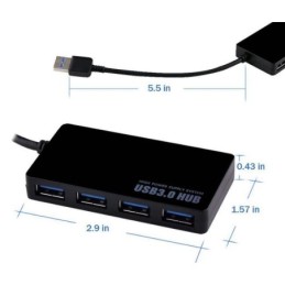 Hub USB 3.0 4 porte DC5V 5Gbps
