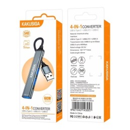Hub USB 4 porte Type-c/USB2.0/USB3.0 nero KSC-1416