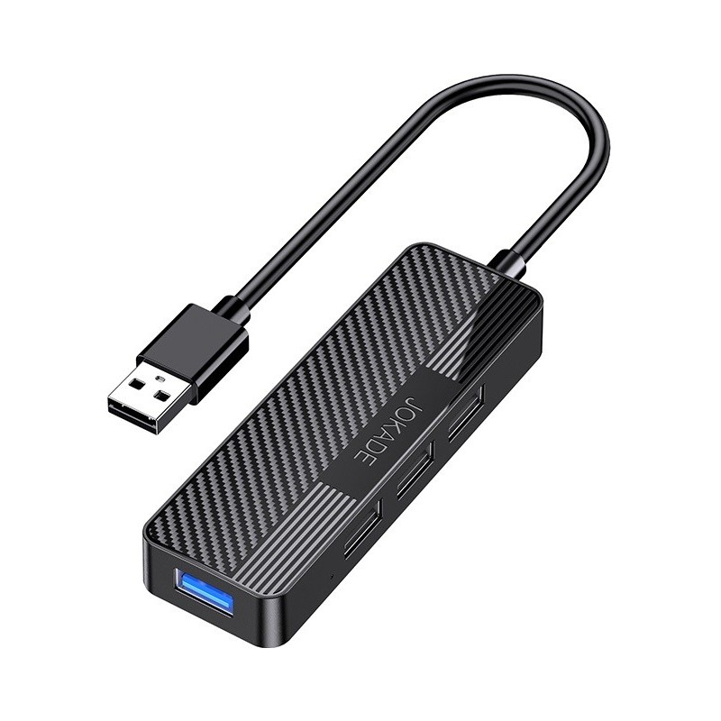 Adattatore hub USB 4 in 1 1xUSB 3.0 e 3xUSB 2.0 nero JC009-K