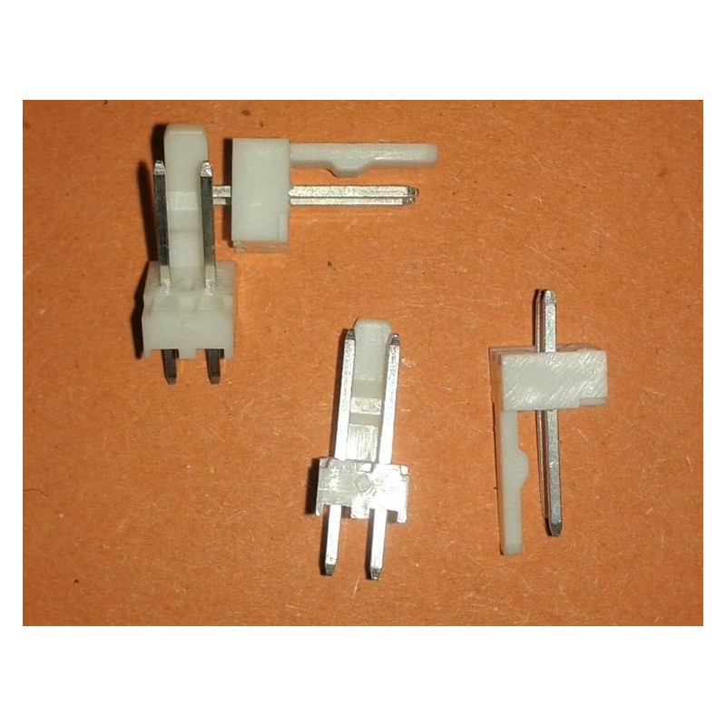 Connettore circuito stampato serie KK 254 Molex, 2 vie, 1 fila, passo 2.54mm, 4A, Diritta - Confezione da 10 Pz.