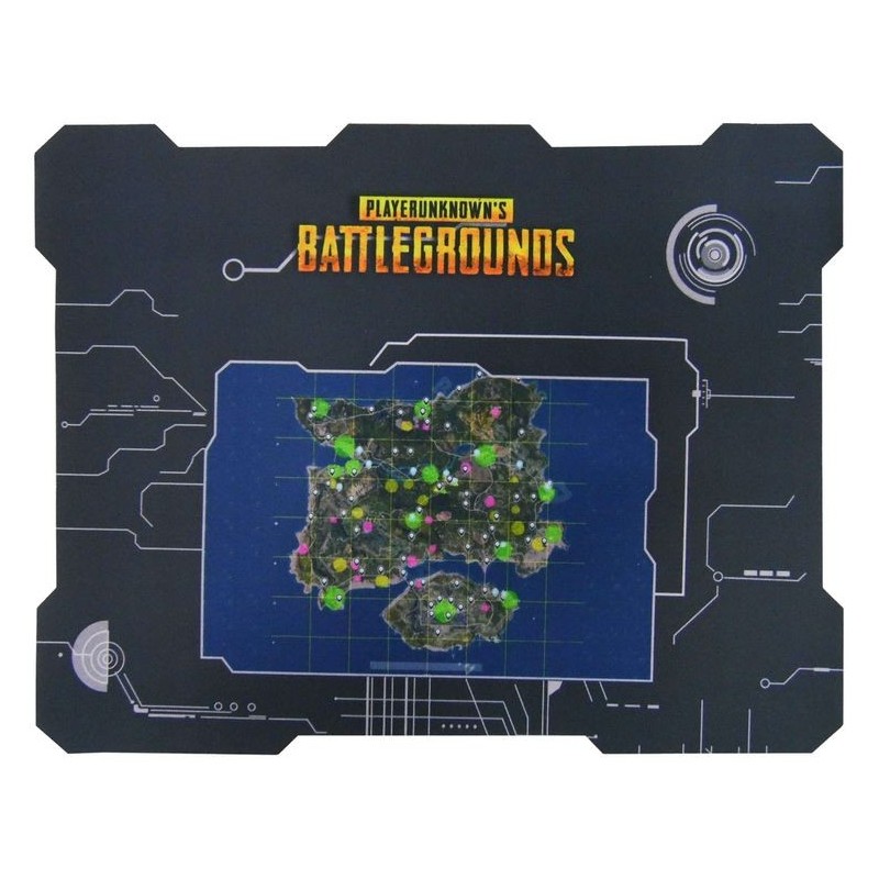 Tappetino Mouse 30x23cm PlayerUnknown's Battlegrounds Mappa di gioco