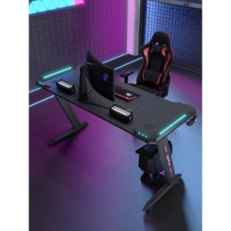 Scrivania da gaming 120x60x74 con luci RGB