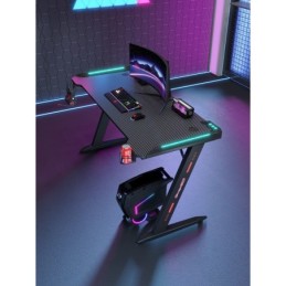 Scrivania da gaming 120x60x74 con luci RGB