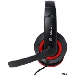 Cuffie gaming con microfono Tucci X5 - Nero e rosso