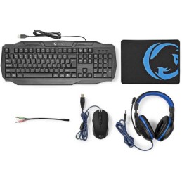 Kit gaming 4in1 Tastiera-Cuffie-Mouse-Tappetino layout italiano