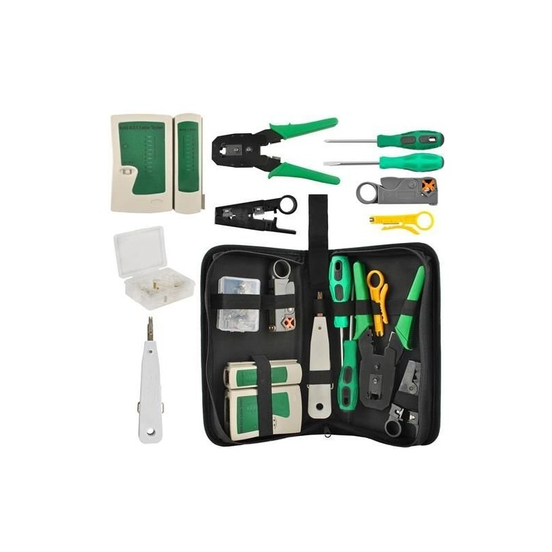 Kit tester di rete e accessori con custodia