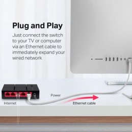 Switch di rete Mercusys MS105 5 porte Fast Ethernet 10/100/1000 Mbps