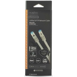 Cavo di rete CAT6a S/FTP RJ45 maschio 50cm argento