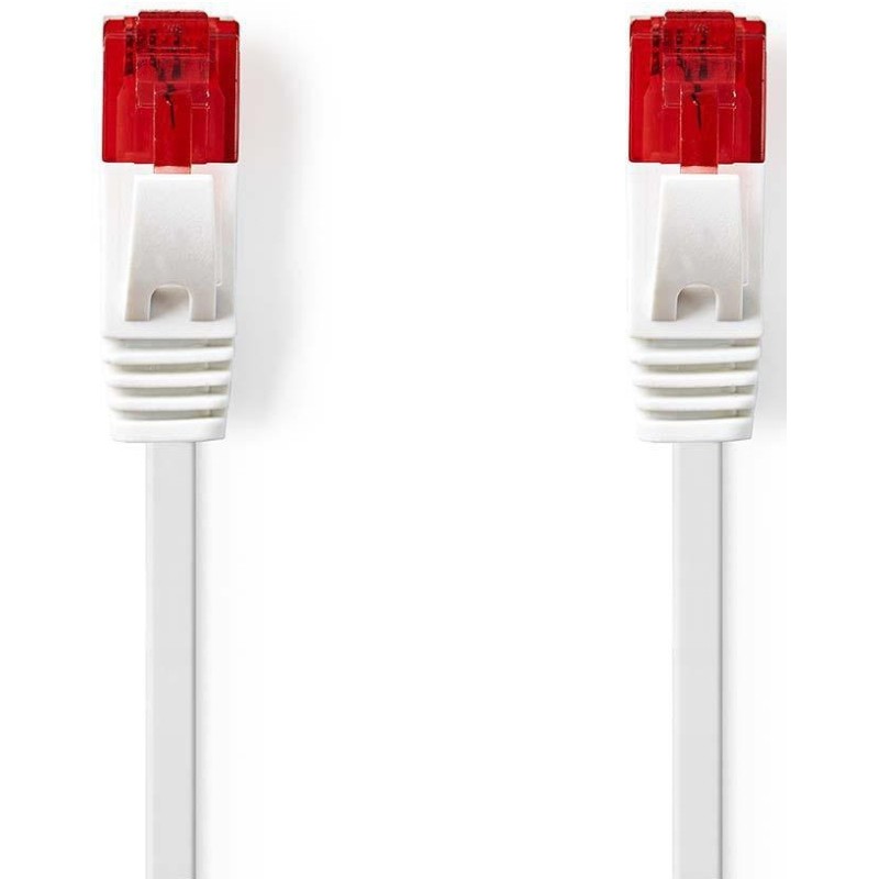 Cavo di rete Cat6 piatto Nedis RJ45 3m bianco U/UTP