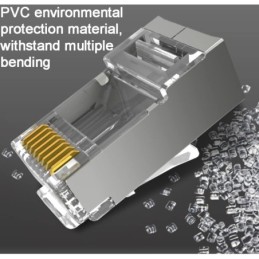 Plug RJ45 Cat.6 schermato - confezione da 100