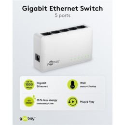 Switch di rete Gigabit Ethernet a 5 porte