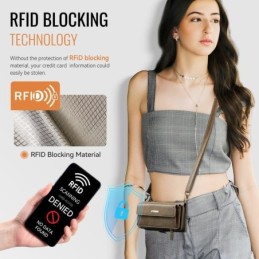 Custodia in pelle con blocco RFID per Samsung Galaxy S22 Ultra 5G