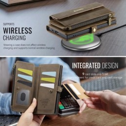 Custodia in pelle con blocco RFID per Samsung Galaxy S22 Ultra 5G