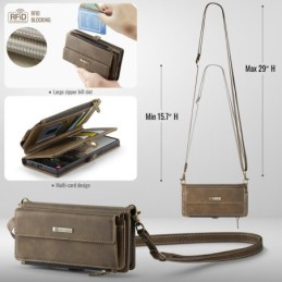 Custodia in pelle con blocco RFID per Samsung Galaxy S22 Ultra 5G