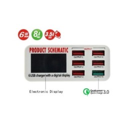 Caricabatteria veloce USB 3.0 da tavolo