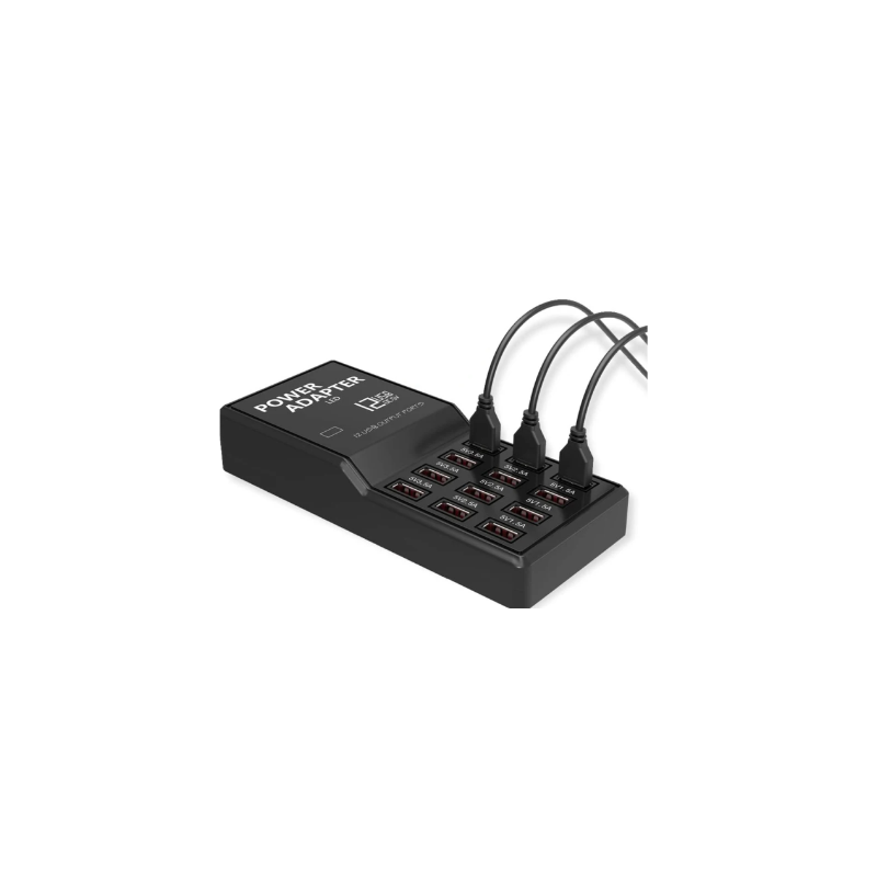 Caricabatterie 12 porte USB 60W 1.5A/2.5A/3.5A