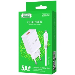Caricabatterie USB Lightning  ricarica rapida 5V/5A JB022